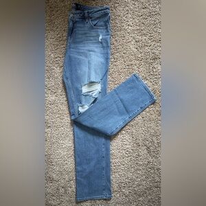 Hollister Light Blue Distressed Straight Leg Jeans